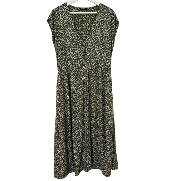 Madewell Dresses & Skirts - MADEWELL BUTTON FRONT MIDI CAMPEN DAISIES PRINT DRESS WOMEN'S SIZE S